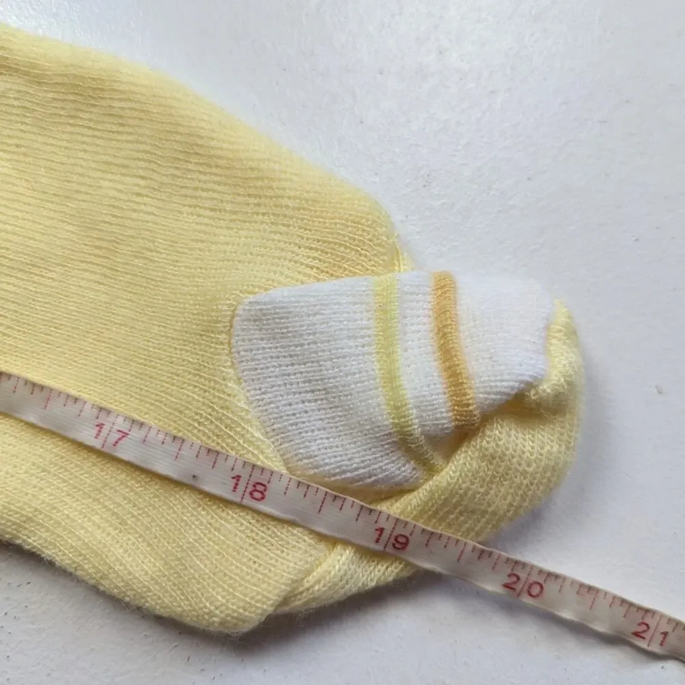 Vintage Romper Baby Size 0-3m Yellow House Knit Footie